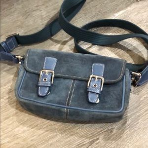 Coach blue small shoulder bag excellent condition